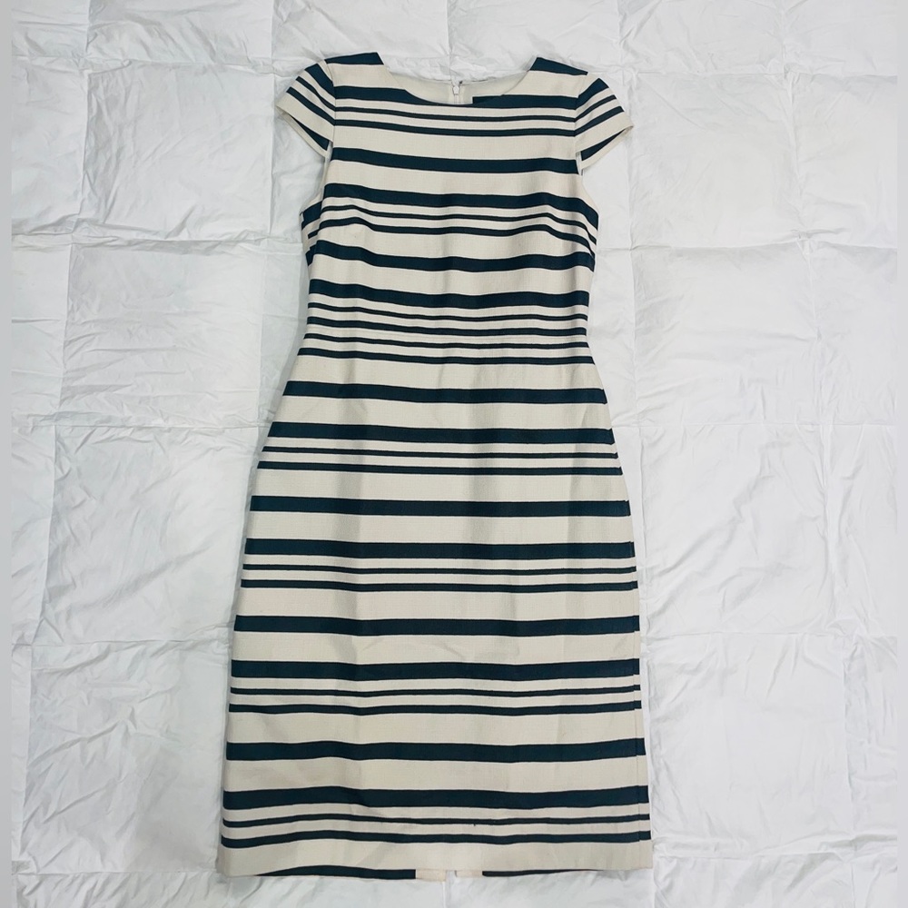 J. Crew Striped Midi Dress